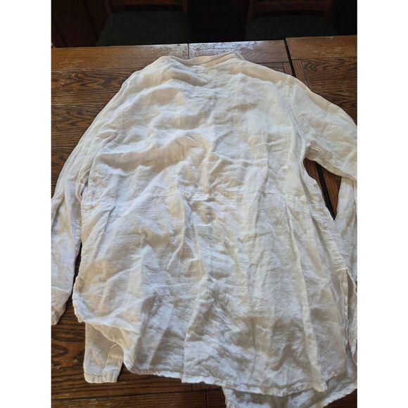 Flax brand linen button down top/Jacket sz Medium - Picture 4 of 4